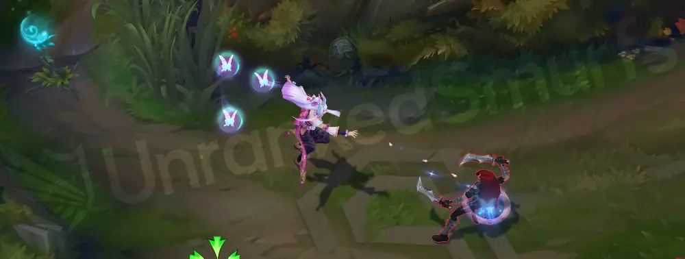 Spirit Blossom Syndra basic attack animation, pastel projectile trail (part 2)