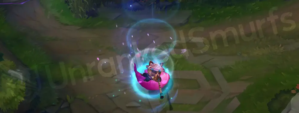 Spirit Blossom Teemo custom recall with petals swirling