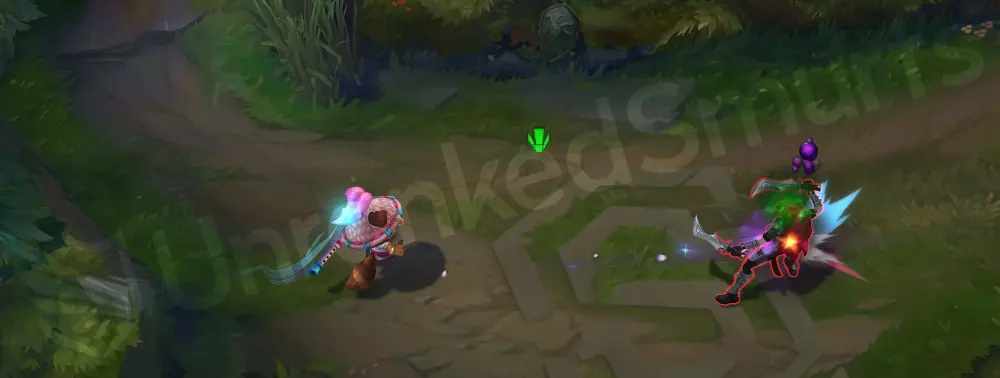 Spirit Blossom Teemo E - Toxic Shot petal-tinted projectile