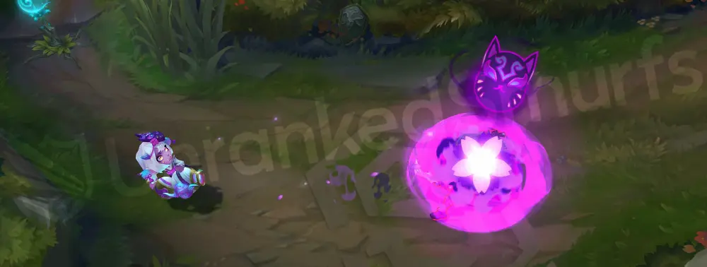 Spirit Blossom Tristana E - Explosive Charge placed with lotus mark