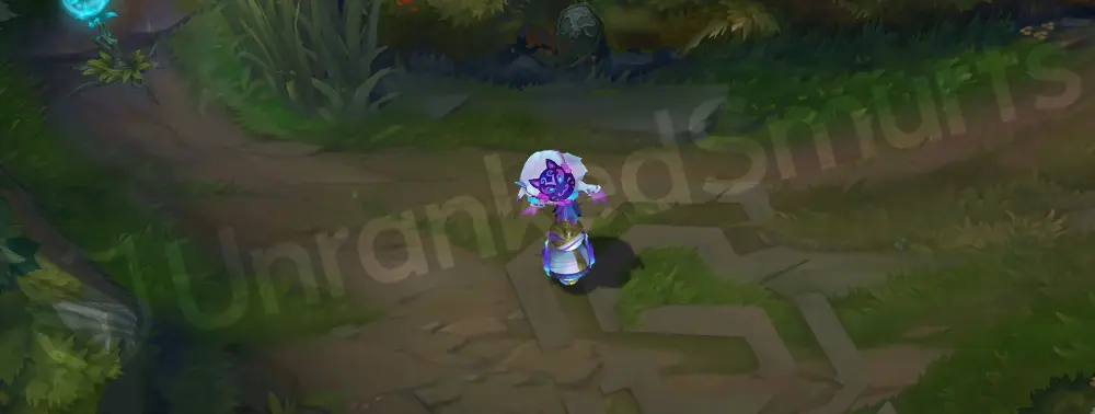 Spirit Blossom Tristana emote and idle with floral accents