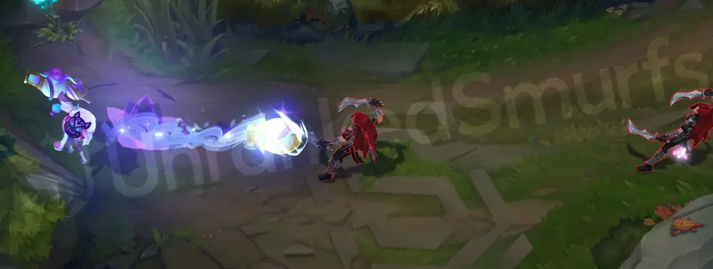 Spirit Blossom Tristana R - Buster Shot fired with ethereal mask flare