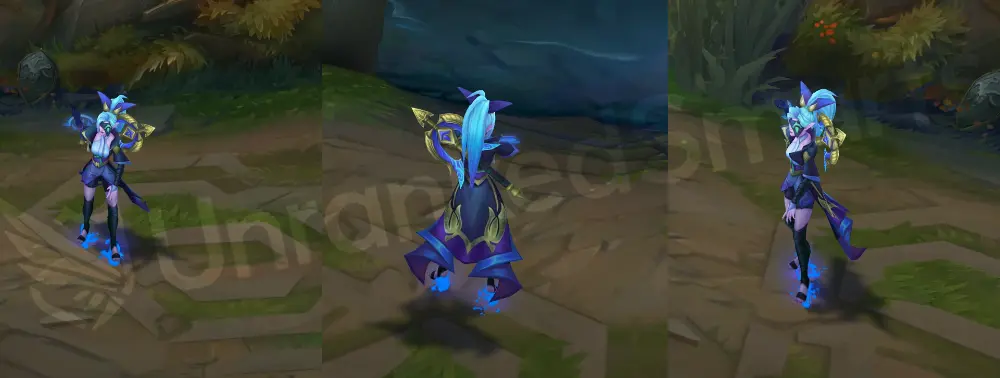 Spirit Blossom Vayne front and back in-game view