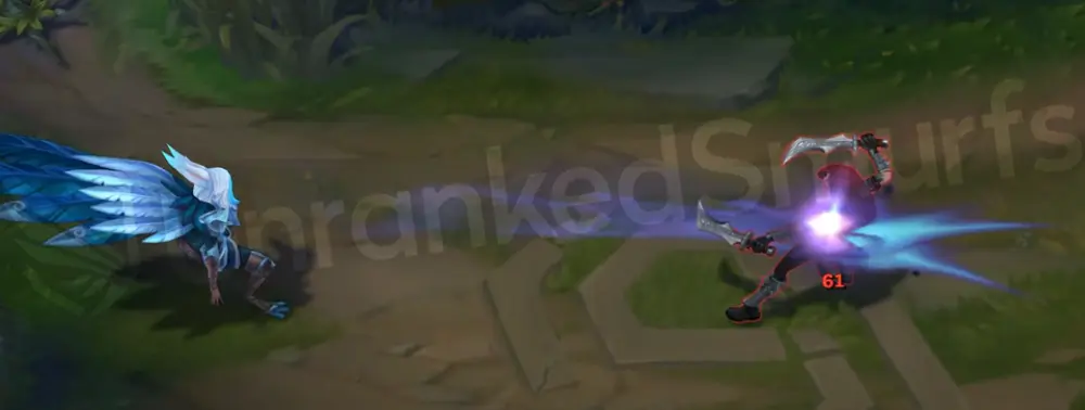 SSG Xayah basic attack sequence follow-up with frosty streaks