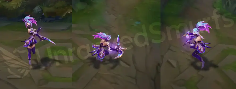 Star Guardian Akali in-game overview from front and side