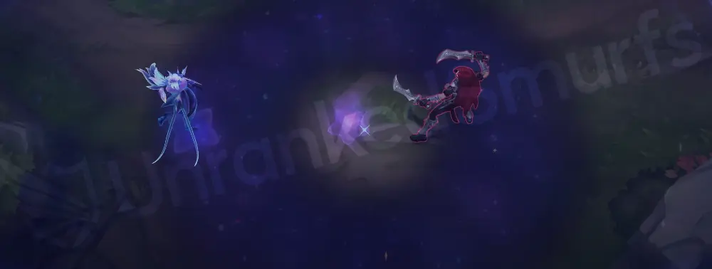 Star Guardian Akali W - Twilight Shroud creating a cosmic nebula dome