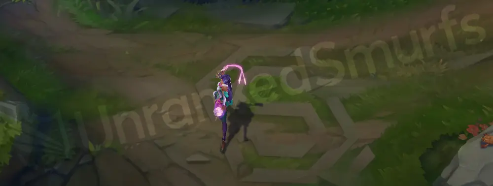 Star Guardian Nilah emote usage in-game, showing personality and theme