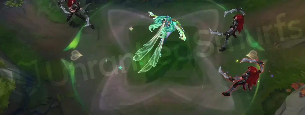 Star Guardian Sona W shield and heal with star crest effect