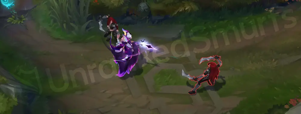 Star Nemesis Morgana basic attack with comet-like bolts, frame 1