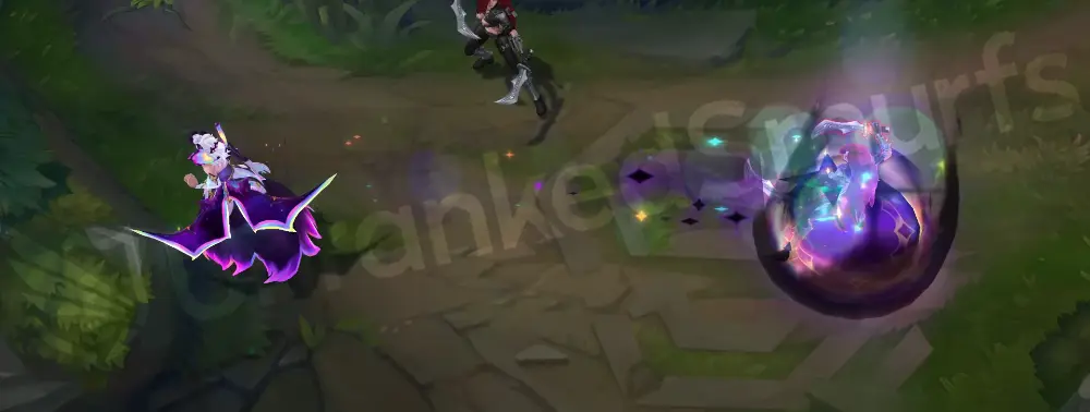 Star Nemesis Morgana Q - Dark Binding cosmic projectile, angle 2