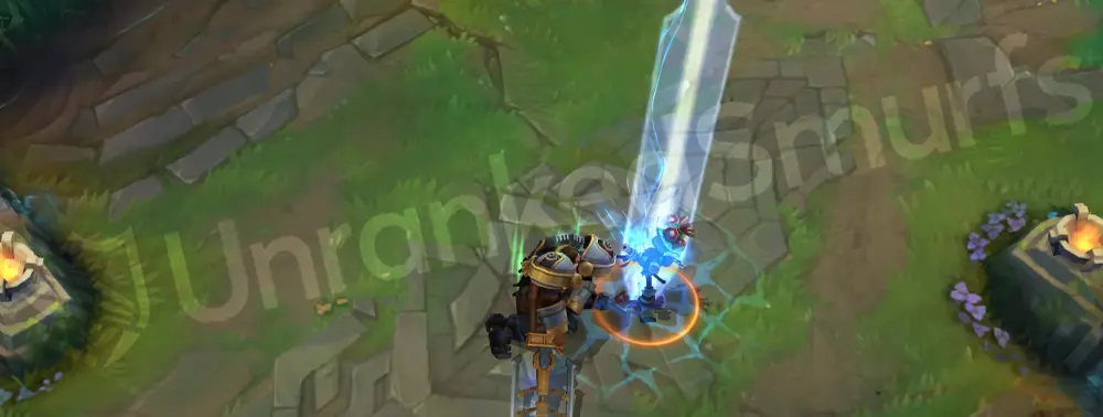 Steel Legion Garen R - Demacian Justice with cyan power surge