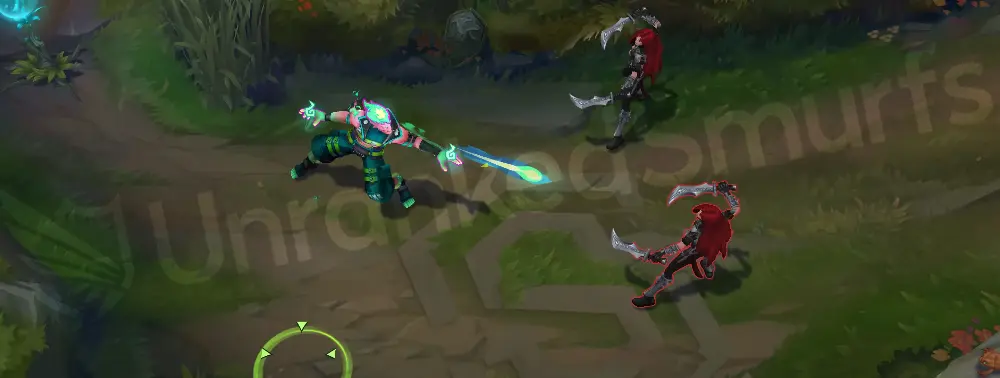 Street Demons Brand basic attack animation with bright green projectile and pink highlight