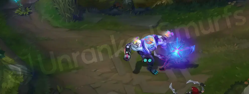Street Demons Dr. Mundo basic auto attack animation with paint-tinted hit