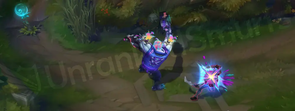 Street Demons Dr. Mundo E - empowered strike with neon paint trail