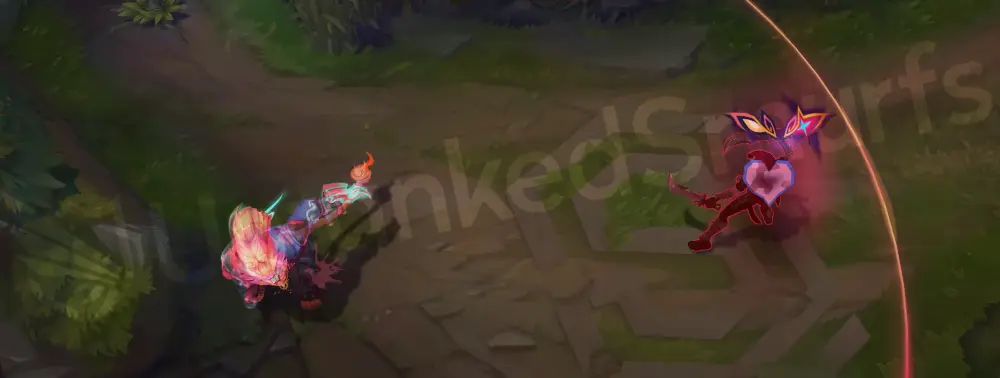 Street Demons Rengar R - Thrill of the Hunt activation with neon HUD and spray motifs