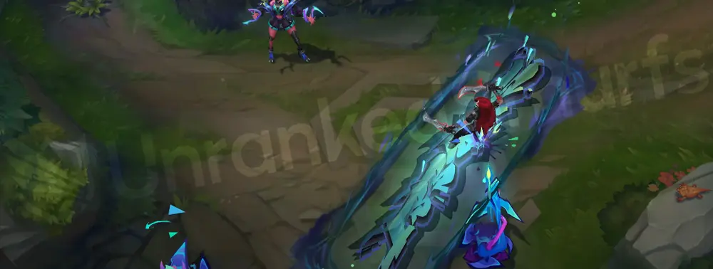 Street Demons Zyra Q impact close-up with neon flecks
