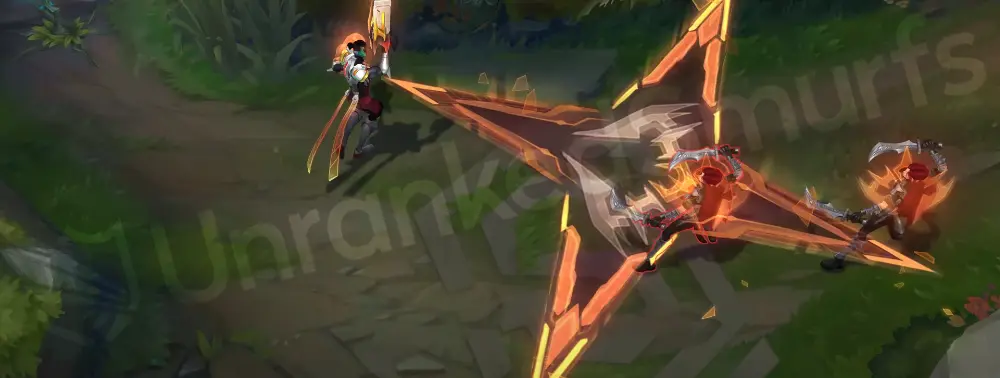 Strike Paladin Lucian W projectile and mark, green holographic motif