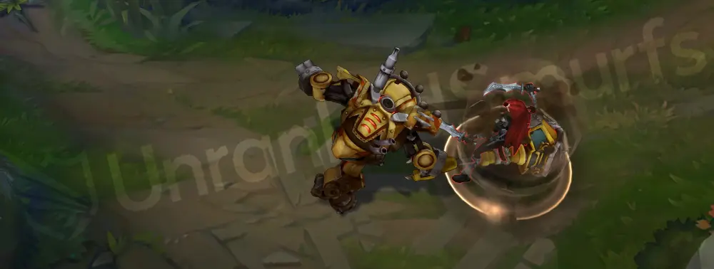 Subterranean Nautilus basic attack animation with drill swings