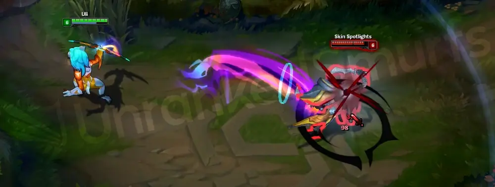 Super Galaxy Kindred E: Mounting Dread with digital target lock and neon trail