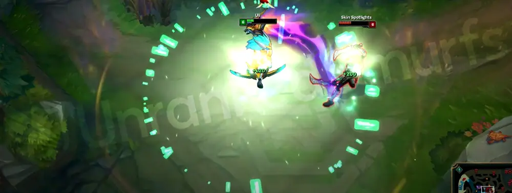 Super Galaxy Kindred R angle 2: protective field with neon circuitry patterns