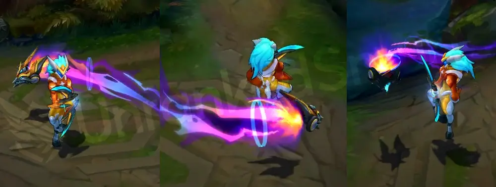 Super Galaxy Kindred in-game overview: Lamb in orange-white spacesuit with teal visor and Wolf as a golden-cyan drone