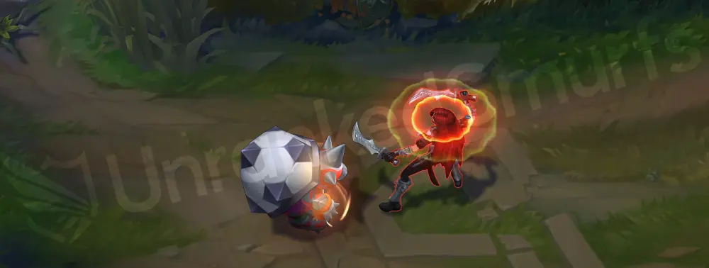 Sweeper Rammus E (Frenzying Taunt) activation frame