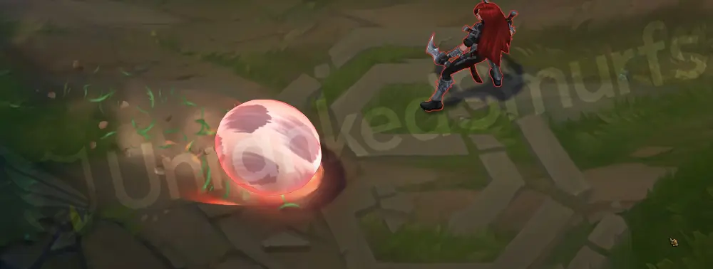 Sweeper Rammus Q (Powerball) with red-orange streaking trail 1