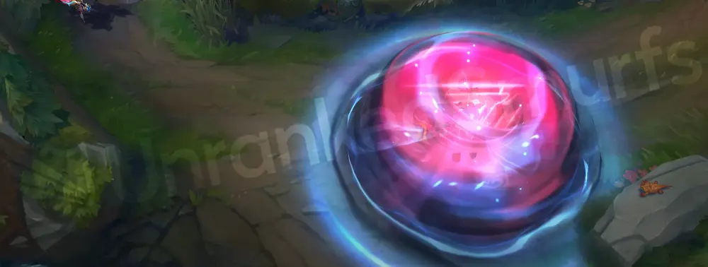 T1 Jinx R mid-flight showing bold red trail and stylized logo motif