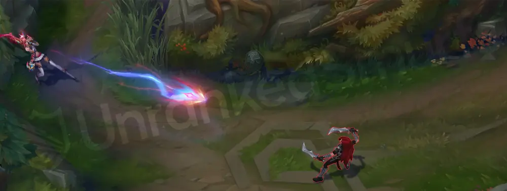 T1 Jinx W (Zap!) firing pose and impact with T1-themed sparks