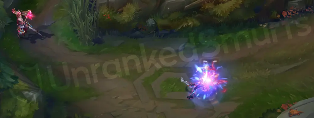 T1 Jinx W (Zap!) extended trail highlighting the blue emphasis