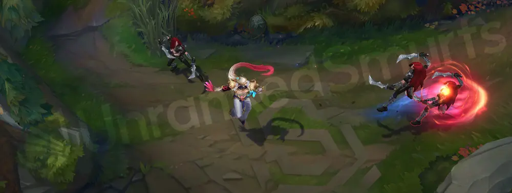 T1 Lee Sin R - Dragon’s Rage impact frame with team-themed pattern, angle 2