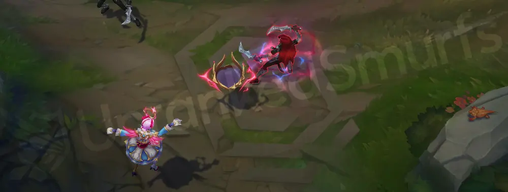 T1 Orianna Q reposition highlighting glowing ball core