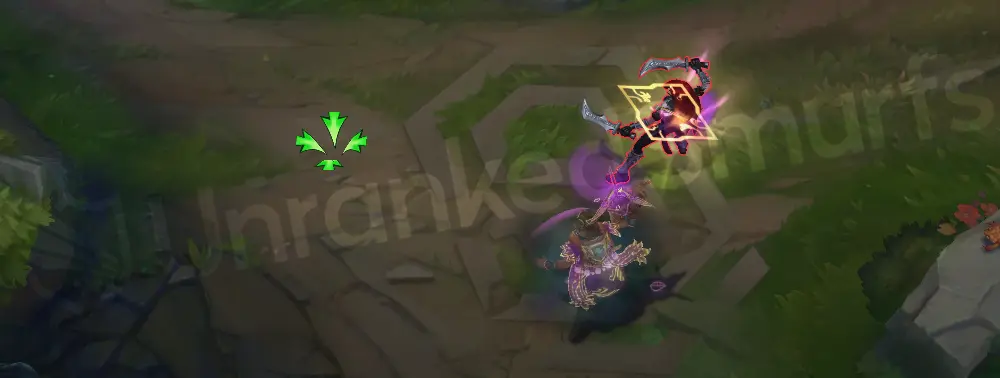 Three Honors Akshan W stealth movement with honor-tinted outline