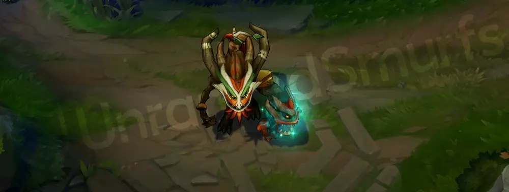 Totemic Maokai emote and idle look with totem masks