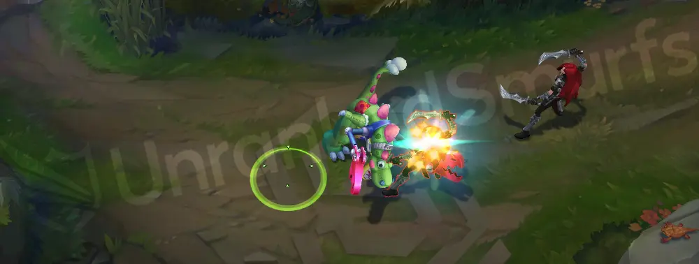 Toy Terror Cho'Gath basic attack animation with plastic claw swipes