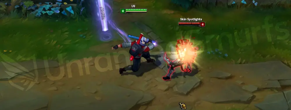 TPA Shen basic attack animation using his foam bat