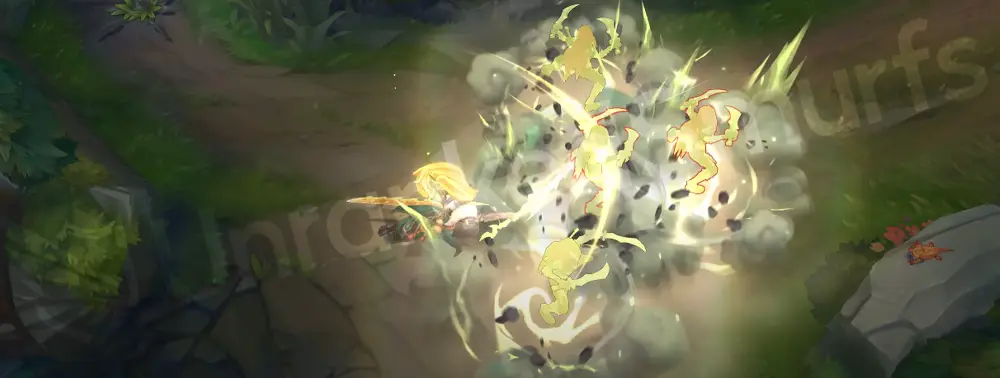 Truth Dragon Yasuo R finishing strikes with bright, cutting bursts