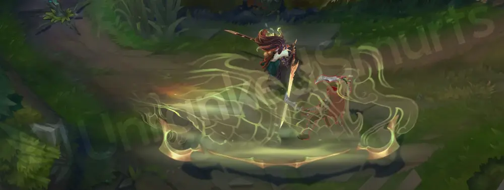 Truth Dragon Yasuo W Wind Wall as a scaled, jade-tinged barrier