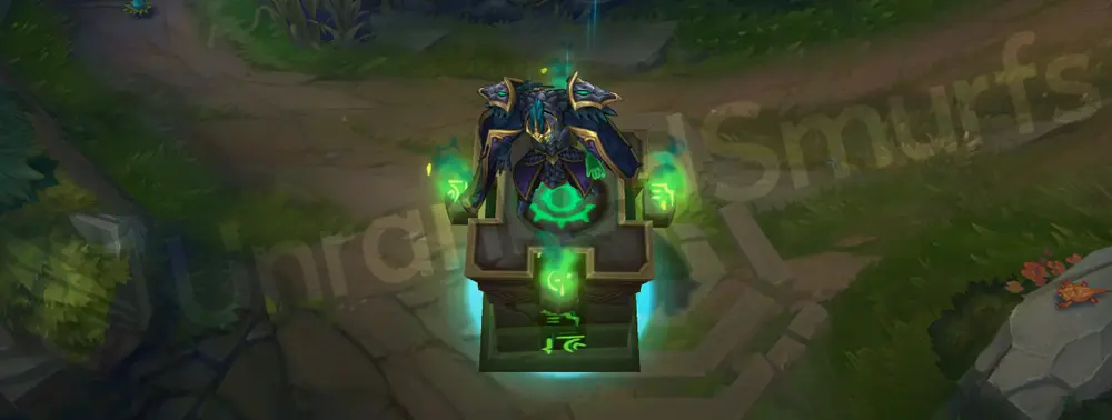 Tyrant Swain custom recall summoning green runes and dark energy