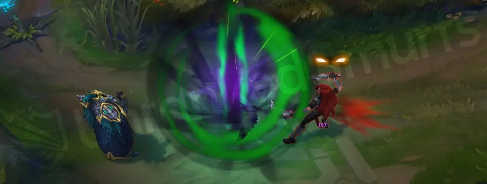 Tyrant Swain W - Vision of Empire with wide green rune circle impact