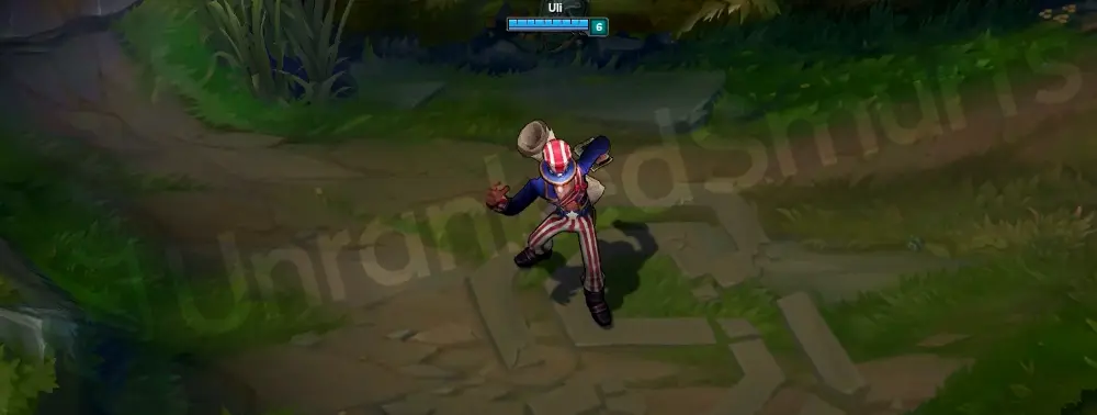 Uncle Ryze emote pose showing top hat and sash details