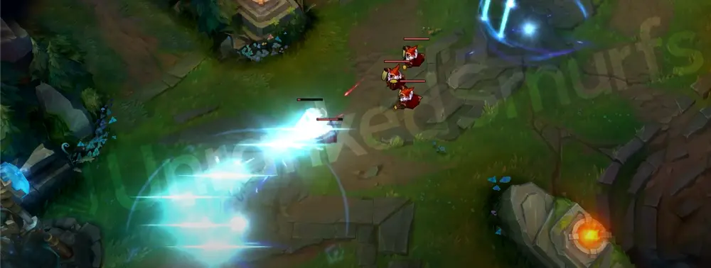 Uncle Ryze R (Realm Warp) portal with default VFX palette