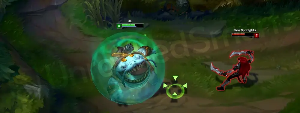Urf Kench E - Thick Skin shield active