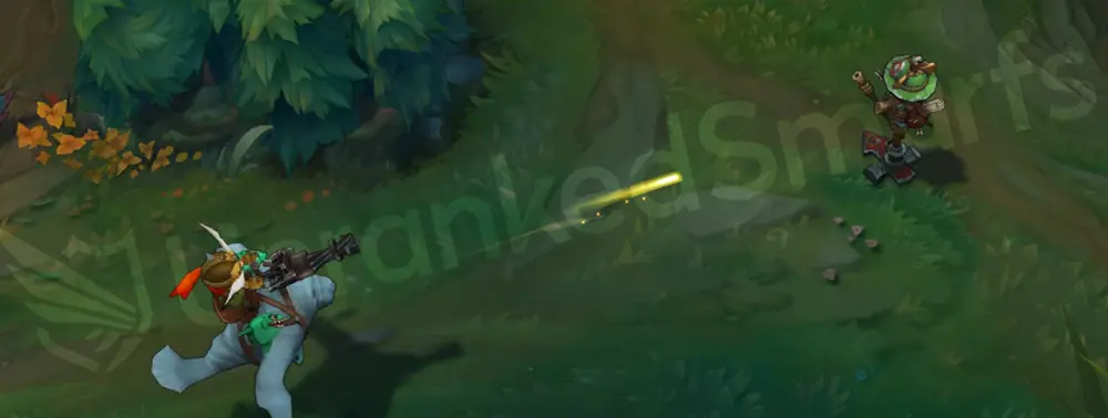 Urfrider Corki basic attack animation frame 1