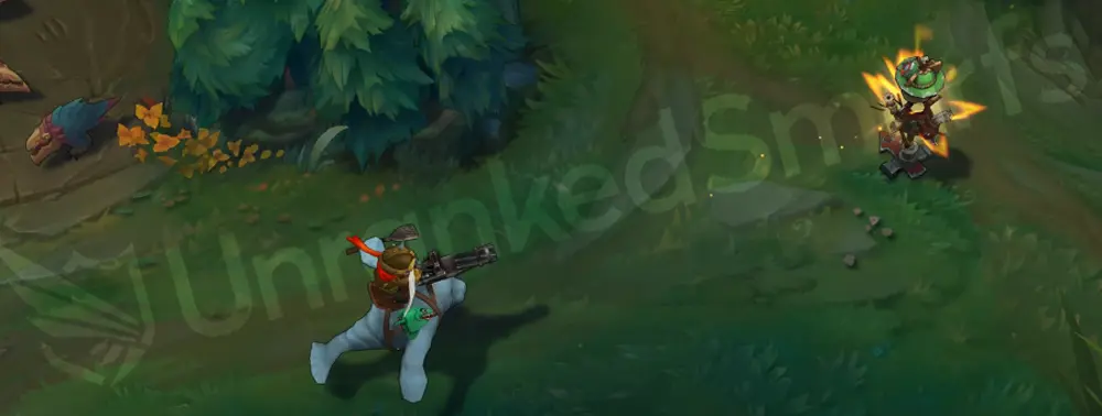 Urfrider Corki basic attack animation frame 2