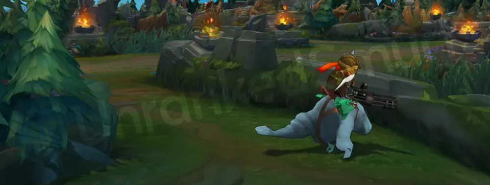 Urfrider Corki emote or taunt pose in-game
