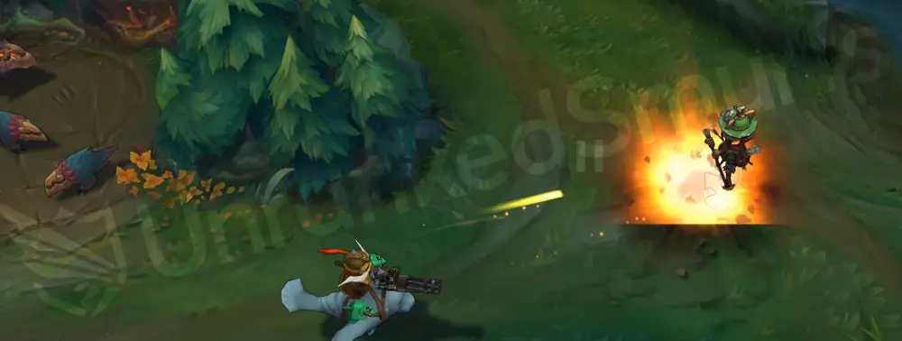 Urfrider Corki Missile Barrage (R) big rocket animation