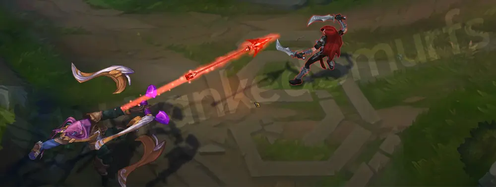 Varus Swiftbolt Q Piercing Arrow charge with glowing violet energy