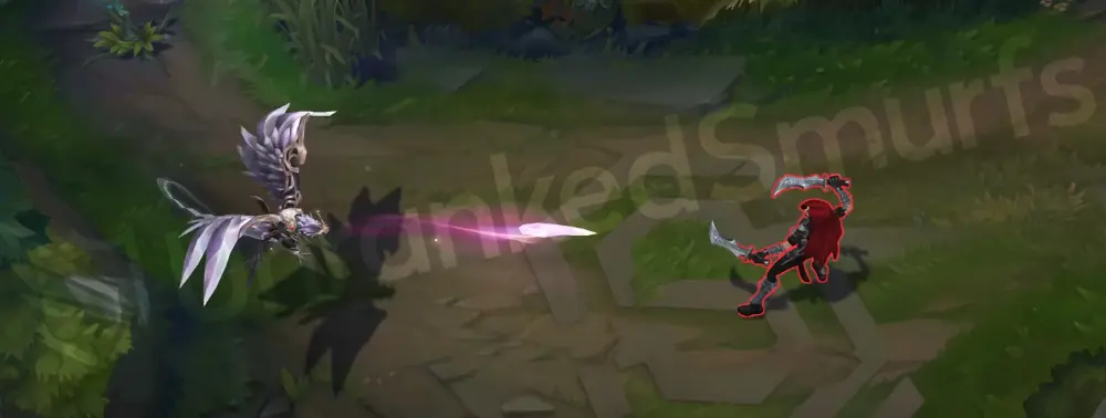 Victorious Anivia basic attack animation with pink-purple crystal trail, part 1