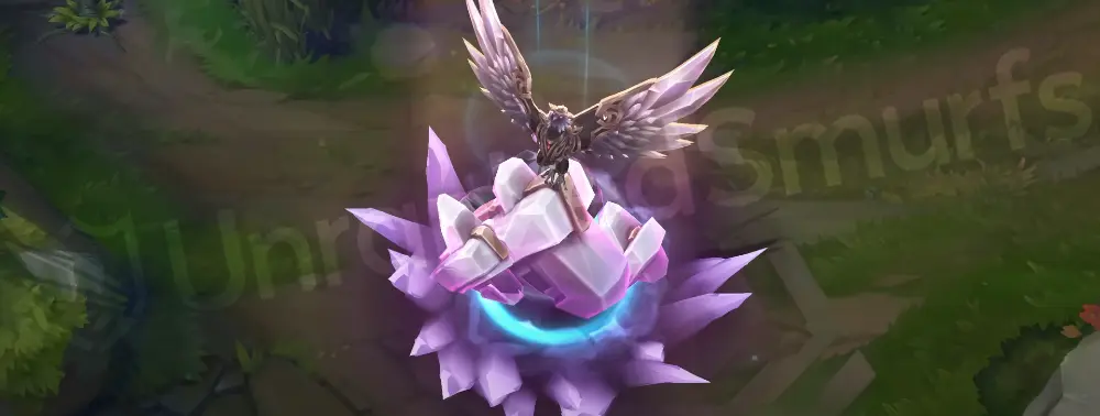 Victorious Anivia custom recall posing atop an iceberg
